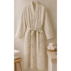 Cat and Dogma Love You Organic Cotton Kimono Robe women Lounge Sleepwear